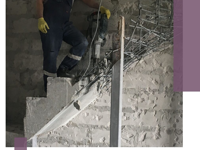 Демонтаж металлических и бетонных лестниц в Урае