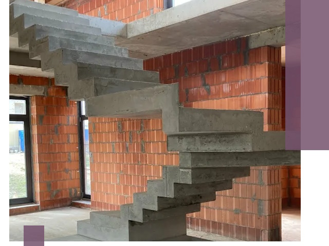 Изготовление бетонных лестниц под ключ в Урае