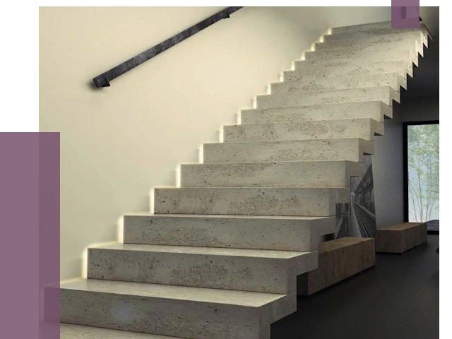 Облицовка бетонных лестниц в Урае от 4689 руб/м2 