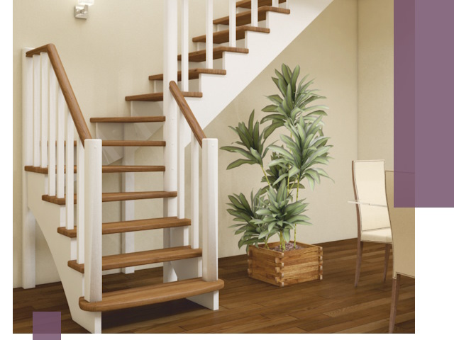 Г-образные лестницы под ключ в Урае — изготовление и монтаж