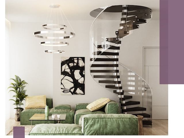 Лестницы для двухуровневой квартиры в Урае — изготовление и монтаж