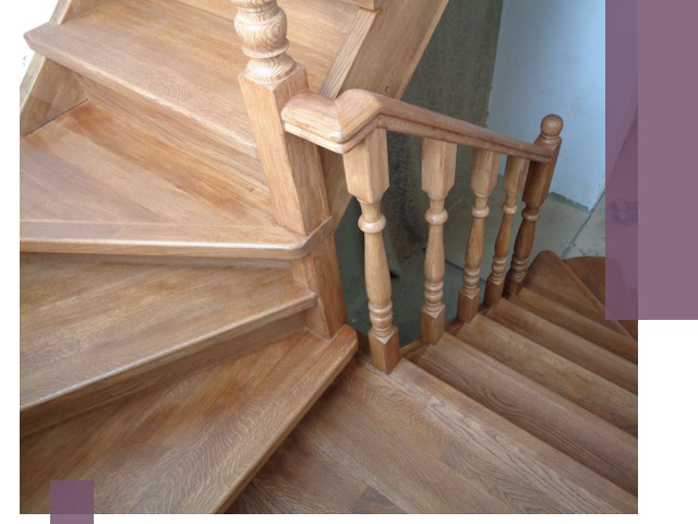Дубовые лестницы под ключ в Урае: изготовление и монтаж