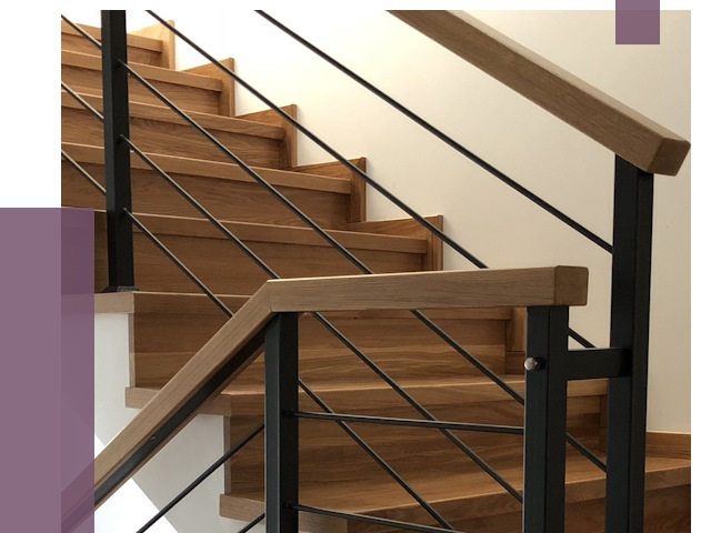 Обшивка металлической лестницы деревом в Урае от 4429 руб. 