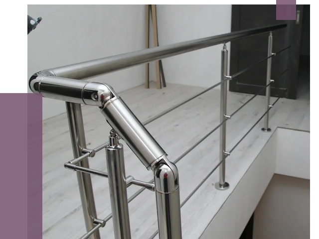 Перила из нержавеющей стали в Урае от 9170 руб. под ключ | ПРОЛЁТ-Урй