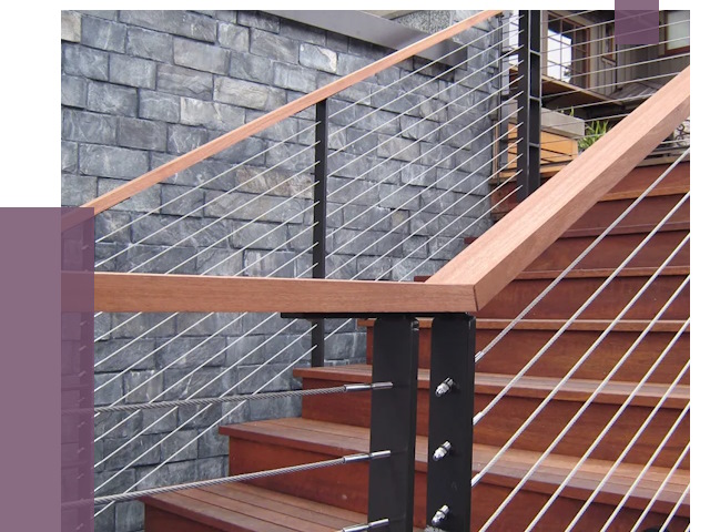 Тросовые перила под ключ в Урае от 7920 руб.