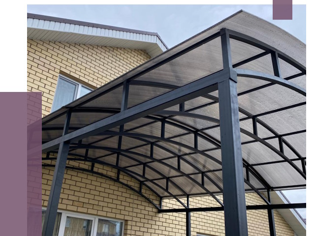 Монтаж козырьков в Урае от 11724 руб. | ПРОЛЁТ-Урй