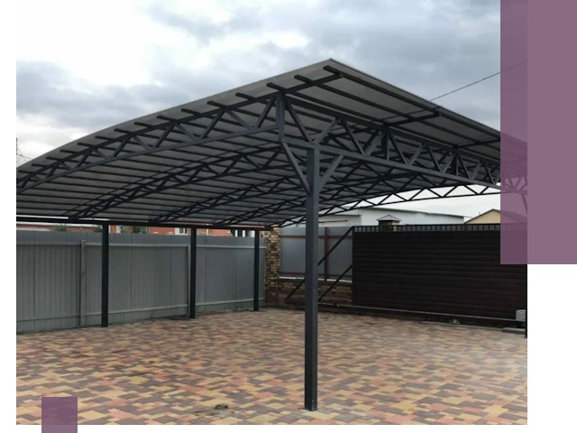 Недорогие навесы под ключ в Урае — изготовление и монтаж