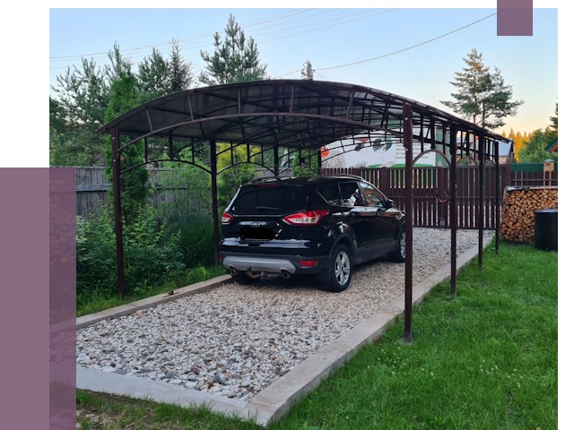 Навесы для автомобиля в Урае от 13391 руб.  | ПРОЛЁТ-Урй