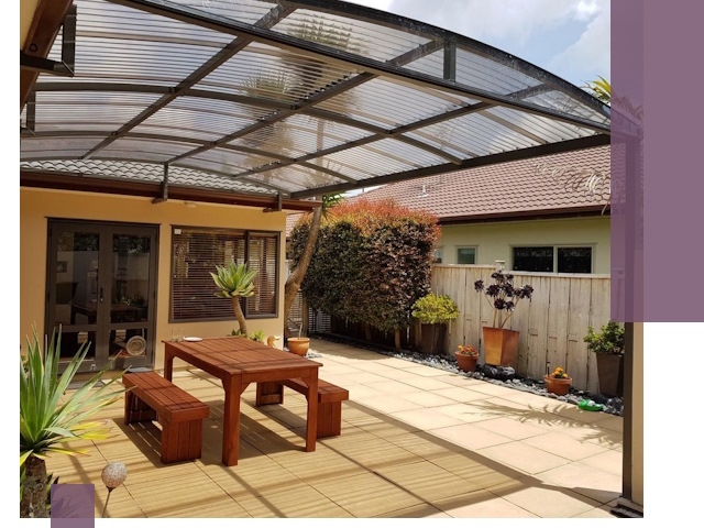 Навесы во двор под ключ в Урае — изготовление и монтаж