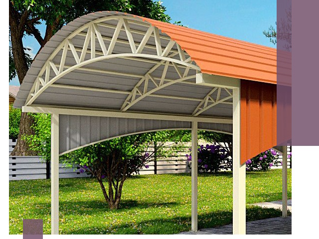 Навесы из профнастила под ключ в Урае — установка и монтаж