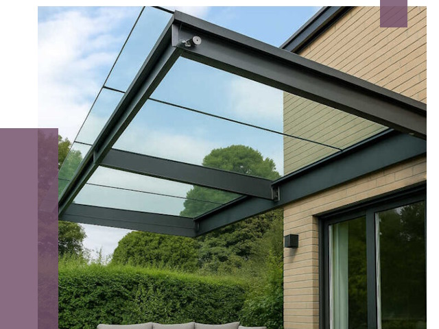 Стеклянные навесы и козырьки в Урае от 12505 руб.