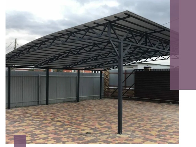 Металлические навесы под ключ в Урае — изготовление и монтаж