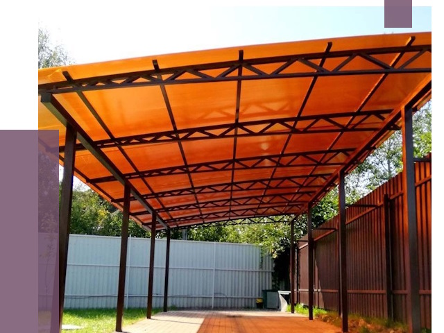 Односкатные навесы под ключ в Урае от 13391 руб. 