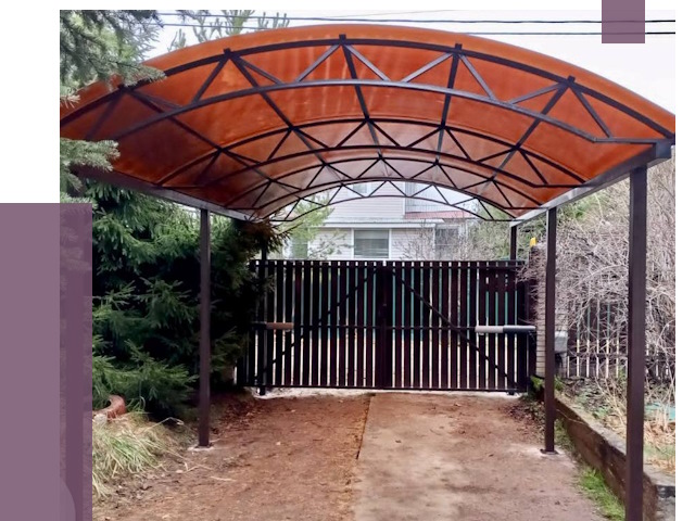 Арочные навесы в Урае от 12974 руб. — изготовление и монтаж | ПРОЛЁТ-Урй