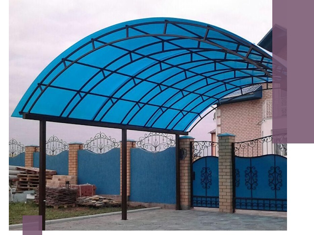 Арочные навесы под ключ в Урае — изготовление и монтаж