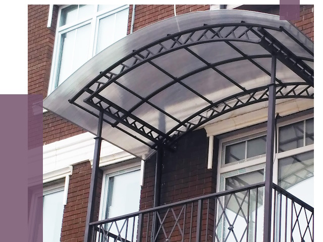 Козырьки над балконом в Урае от 8806 руб.  | ПРОЛЁТ-Урй