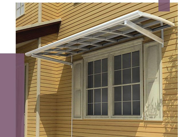 Козырьки над окнами в Урае от 7764 руб. — монтаж, покупки | ПРОЛЁТ-Урй