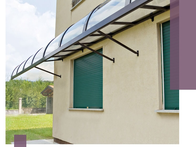 Козырьки над окнами в Урае — изготовление и монтаж по выгоде