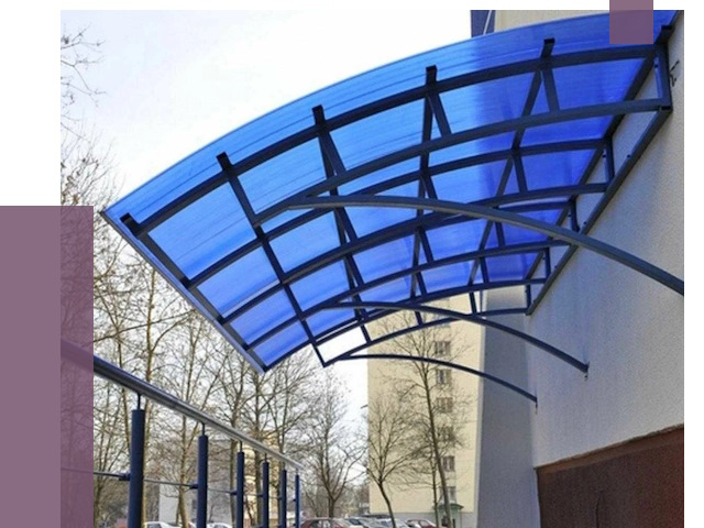 Козырьки из поликарбоната в Урае от 4377 руб. под ключ | ПРОЛЁТ-Урй