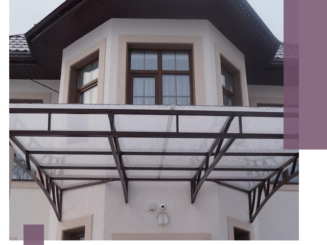 Козырьки из поликарбоната под ключ в Урае