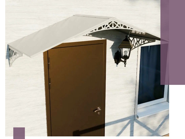 Металлические козырьки на входы и террасы в Урае