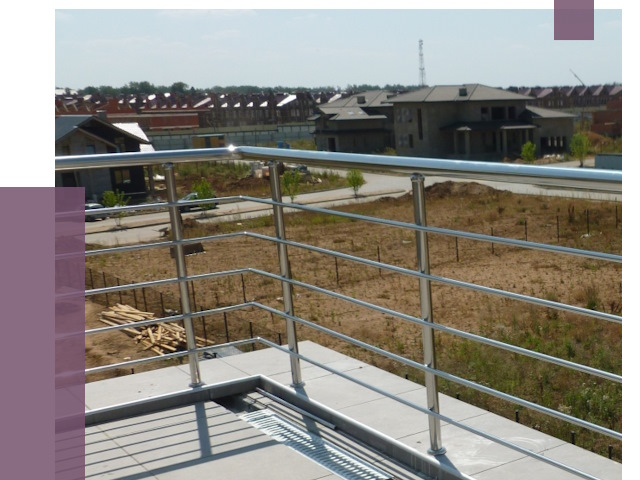 Парапеты из нержавеющей стали в Урае от 8128 руб. за м² | ПРОЛЁТ-Урй