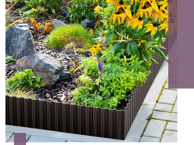 Металлические бордюры для клумб в Урае — производство и монтаж