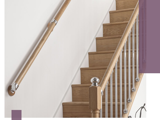 Пристенные поручни из стали и нержавейки под монтаж в Урае